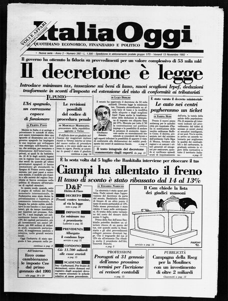 Italia oggi : quotidiano di economia finanza e politica